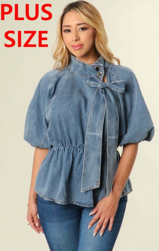 Blossom Denim Blouse