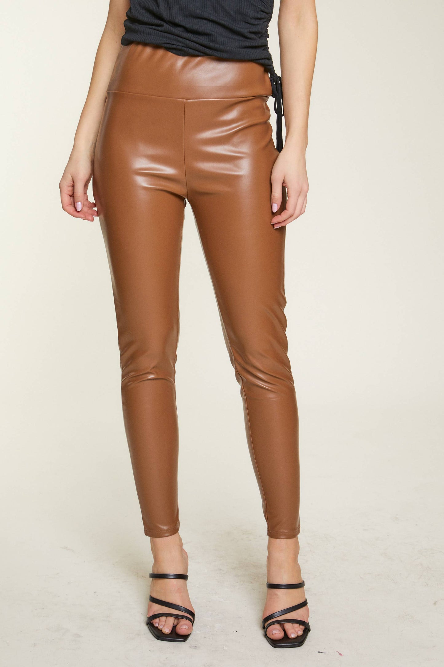 Faux-leather WB leggings