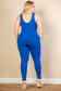 Plus Scoop Neck bodycon Jumpsuit